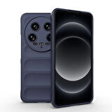 Xiaomi Mi 14 Ultra Uyumlu Kılıf Esnek TPU Oyuklu Arka Yüzey Tasarımlı Etnik Silikon Kapak