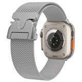 Apple Watch 42mm Uyumlu KRD-25 Metal Hasır Kordon