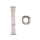 Apple Watch Ultra 49mm Uyumlu KRD-126 Sert Kasa Koruyuculu Metal Kordon