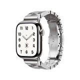 Apple Watch 7 45mm Uyumlu KRD-125 Metal Kordon Strap Kayış