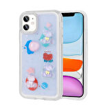 iPhone 11 Uyumlu Kılıf Kabartma Figürlü Parlak Minimini Silikon Kapak