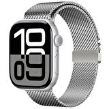 Apple Watch 7 41mm Uyumlu Metal Hasır Kordon KRD-121