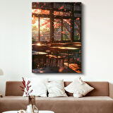 Sonbahar Sınıfı - Uçuşan Yapraklar Anime Kanvas Tablo