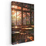 Sonbahar Sınıfı - Uçuşan Yapraklar Anime Kanvas Tablo