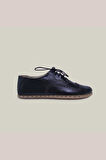 Women Oxford Barefoot Leather Deep Black