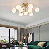 9 Camlı Modern Mutfak Yatak Odası Salon Avize 