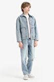 Erkek Çocuk Loose Fit Düz Paça Jean Pantolon