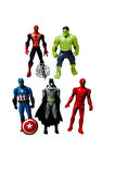 5'li Işıklı Kutulu Süper Kahraman Seti Hulk Örümcek Adam Ironman Batman Kaptan Amerika
