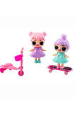 Antonella 2'li Figür Oyuncak Kaykaylı Bisikletli Antonella Bebekler 7 cm