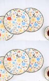 Tabak Evi Porselen Fiori 6 Kişilik Pasta Takımı 20cm ve Çay Tabak Takımı 12cm