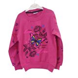 SRC KELEBEK DESENLİ KIZ ÇOCUK SWEAT