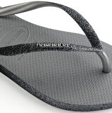 Slim Sparkle II Steel Grey Kadın Terlik