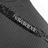 Slim Glitter II Black Dark Grey Kadın Terlik