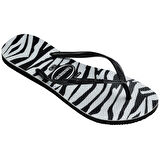 Slim Animals Glitter Black Kadın Terlik