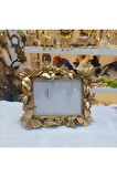Fotoğraf çerçevesi kelebek desenli Gold rengi 15x20