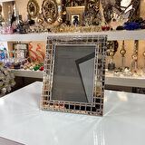 Modern Gümüş Baklava Desen Fotoğraf Çerçevesi 15x20