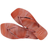 Slim Square Trendy Turuncu Kadın Terlik