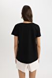 DeFacto Regular Fit V Yaka Basic Düz Kısa Kollu Tişört K1507AZ24SMBK81