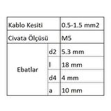 GCU5001 Çatal Uçlu İzoleli Kablo Ucu 100 Adet