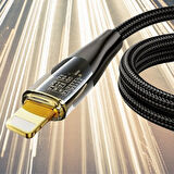 ct stones Led Işık Uçlu Sağlam İp Kablolu USB to Lightning Hızlı Şarj Kablosu