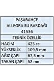 Paşabahçe allegra su bardak takımı - su bardağı seti 12 li gri 2 boy