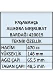 Paşabahçe allegra su bardak takımı - su bardağı seti 12 li gri 2 boy