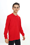 Erkek Çocuk Lacost(Yüksek Kaliteli Pike Dokuma) Noktalı Polo Yaka Sweatshirt | 10-14 Yaş