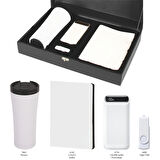 VIP Hediyelik Set - Powerbank, Termos, Defter ve USB Bellek - (4’lı Kurumsal Hediye Seti) - 4155