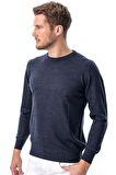  Lacivert Dinamik Fit Basic Bisiklet Yaka Triko Kazak