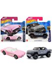 Hot Wheels 2 Araç Set Barbie The Movie 1956 Corvette & 2024 Gmc Hummer Ev (1/64)