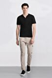 DeFacto Jogger Gabardin Pantolon Beli Lastikli Kargo Cepli Lastikli Paça E1037AX24WNBG766