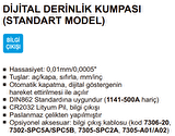 150mm DİJİTAL DERİNLİK KUMPASI