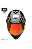 M-910 Bee Güneş Vizörlü Kask (KIRMIZI CAMLI)