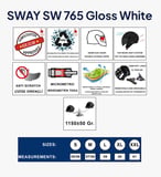 Sway SW 765 Güneş Vizörlü Yarım Motosiklet Kaskı BEYAZ