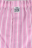 The DON Poplin Erkek Boxer Flamingo Pembe Çizgili