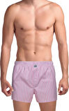 The DON Poplin Erkek Boxer Pembe Portal Çizgili