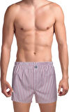 The DON Poplin Erkek Boxer Pembe Parma Çizgili
