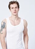 The Don   Slim Fit Düz Beyaz Erkek Atlet  -  100TDNATL007002XL