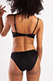 Golshan Goldy Mini Slip, Kadın Dantelli Siyah Külot