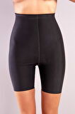 Golshan Girdle Extra Hight Waist Short Corset, İz Yapmayan Görünmez Ekstra Yüksek Bel Uzun Paçalı Siyah Korse