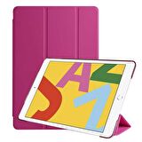 Apple iPad 10.2" inç 9.Nesil 2021 Fuchsia Smart Cover Standlı 1-1 Kılıf Flip Smart Akıllı Tablet Kılıfı