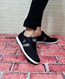 U.S Polo Kares Siyah-Beyaz Sneaker Spor Ayakkabı