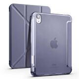 Apple iPad Mini 2021 (6.Nesil) Kılıf Kalemlikli Premium Standlı Katlanabilir Uyku Modu Özellikli Tablet Kılıfı