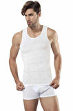 Erkek Beyaz Slim N Lift Korse Atlet