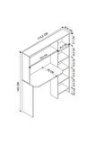 Bofigo Kitaplıklı Çalışma Masası Çocuk Çalışma Masası Bilgisayar Çalışma Masası Antrasit