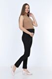 IŞŞIL 3506-BİLEK BOY HAMİLE DAR PAÇA KUMAŞ PANTOLON Siyah-44