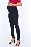 IŞŞIL 3506-BİLEK BOY HAMİLE DAR PAÇA KUMAŞ PANTOLON Lacivert-48