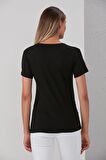 IŞŞIL 0788-Viskon Körüklü Düz Hamile Kısa Kol T-Shirt