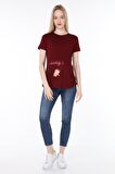 IŞŞIL 4477-Babasının Kızı Viskon Hamile Kısa Kol T-shirt
