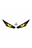 RKS R250 2023 UYUMLU FAR STİCKER SARI GÖZ